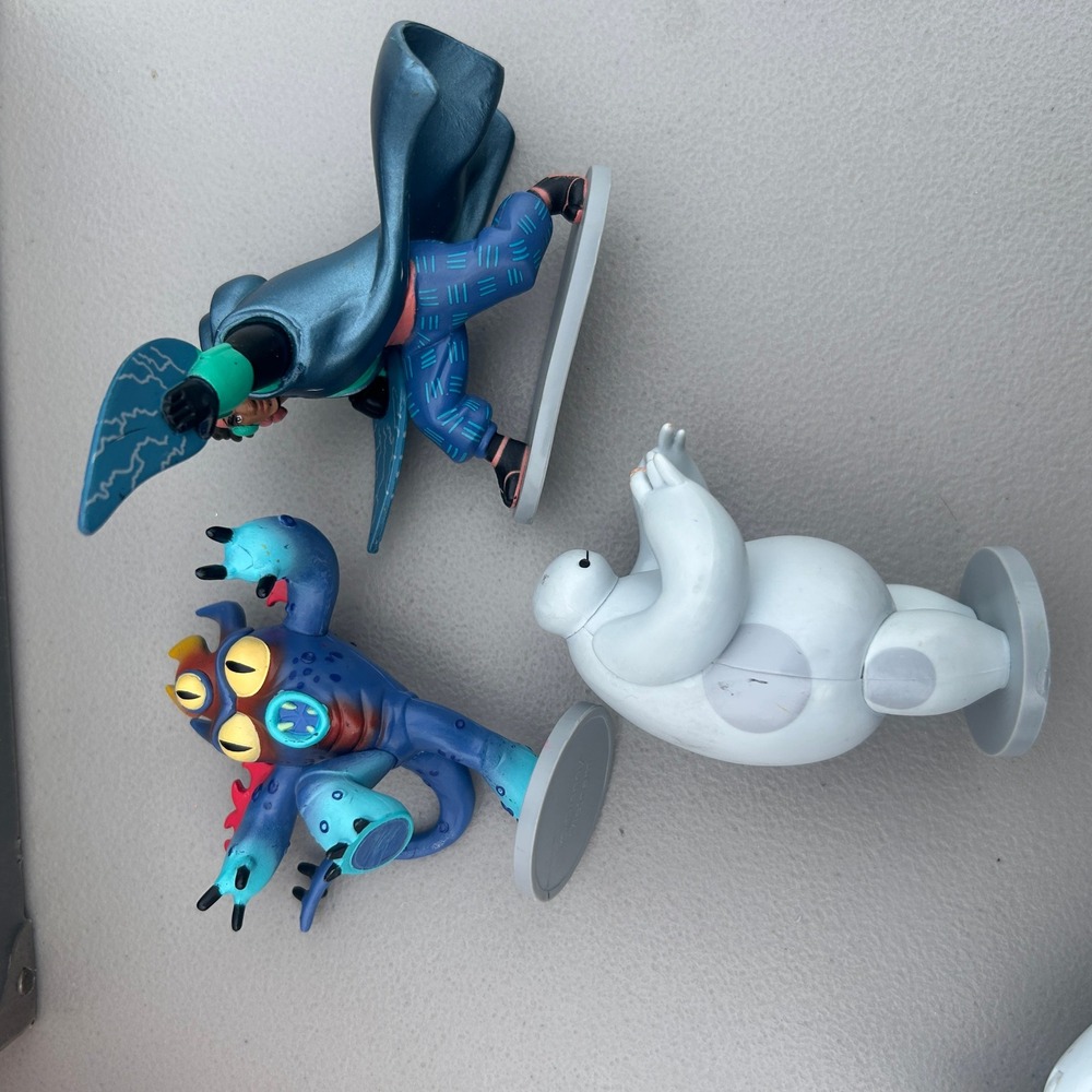 Disney Big Hero 6 Figure Lot Baymax Wasabi Fred Monster Suit Miniatures
